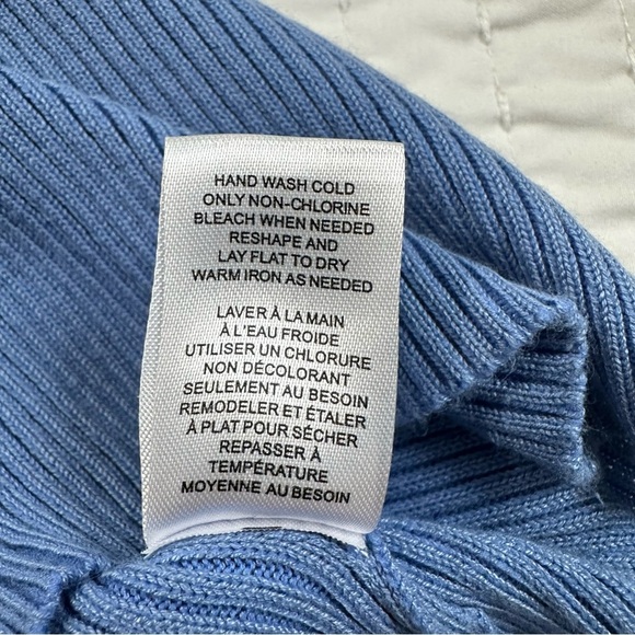 Tahari Strechy Turtleneck Puffer Long Sleeves Sweater with Silver Button Accents - Picture 11 of 11